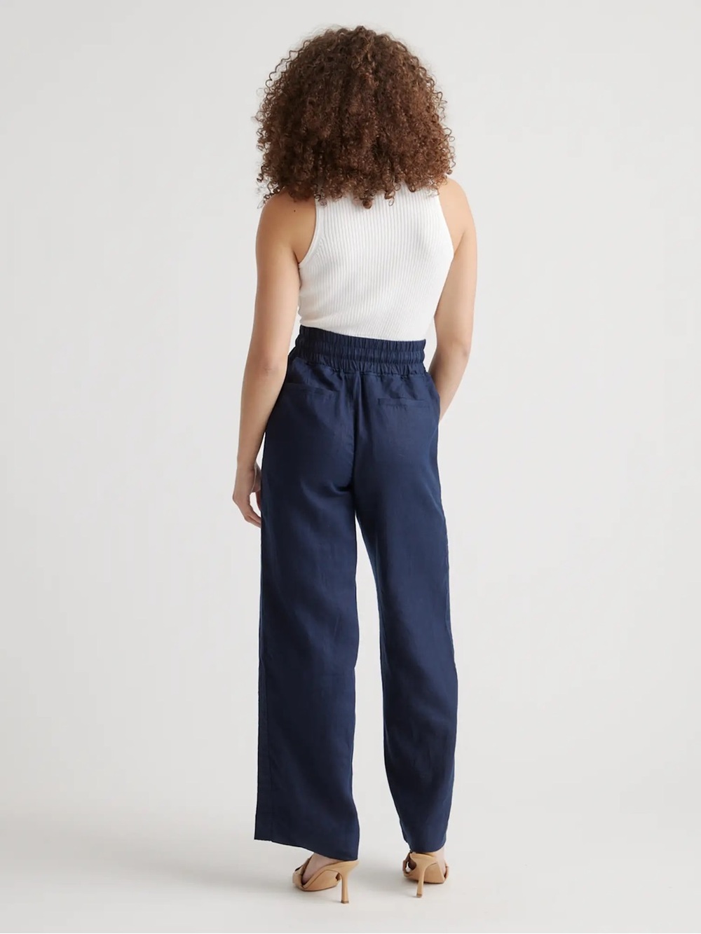 Quince 100% European Linen Drawstring Wide-Leg Pants - Picture 5 of 9